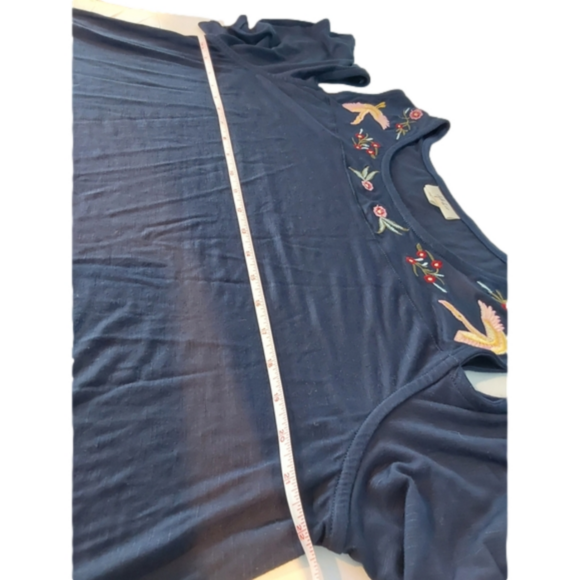 Embroidered Cold Shoulder Top - Picture 7 of 10